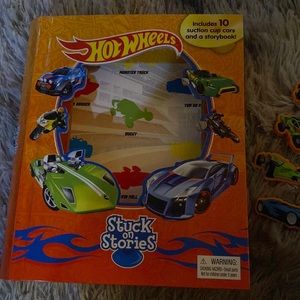 Hot wheels stuck on stories 10 cars with books